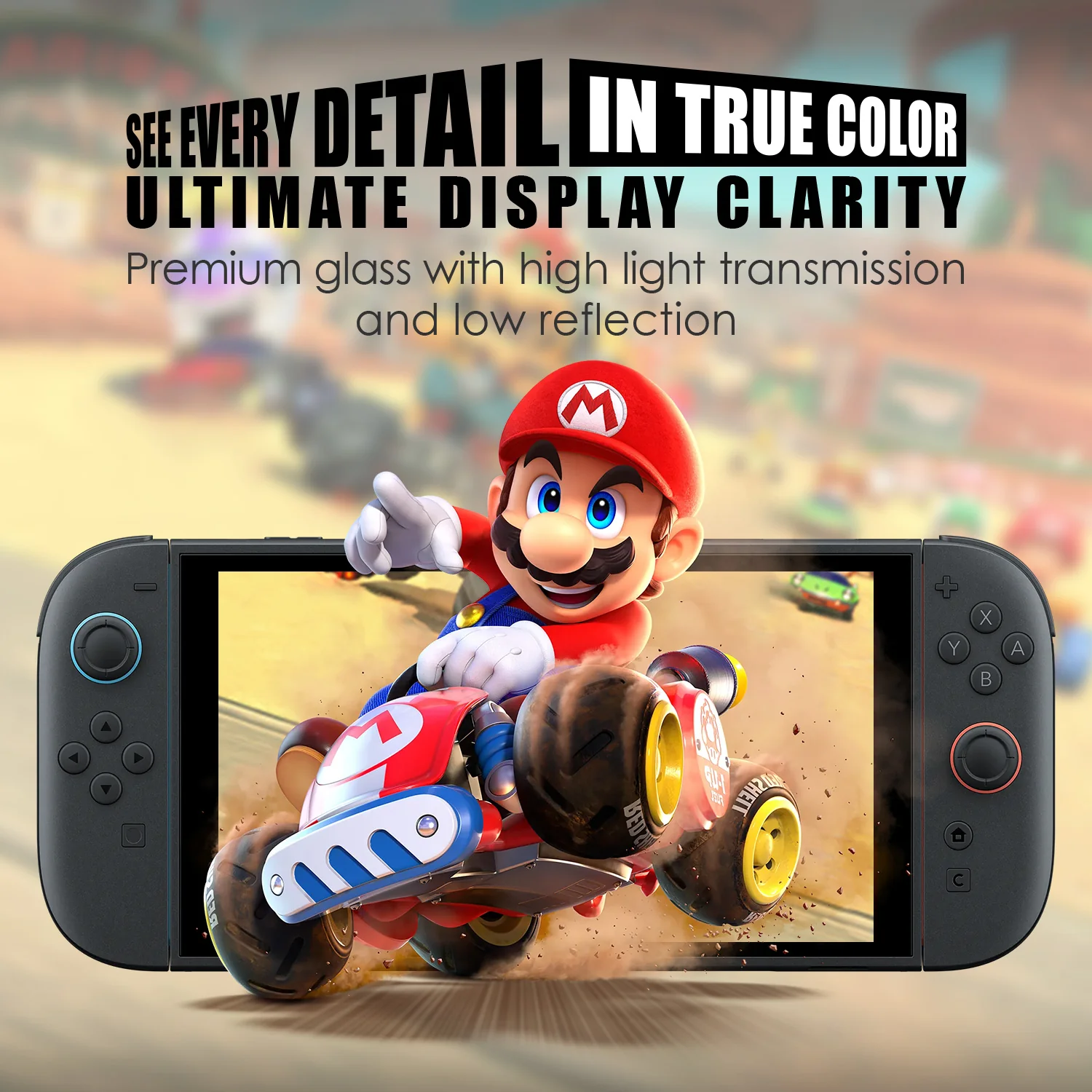 Savage Raven by Skull & Co. Tempered Glass Screen Protector with EZ-Install KIT for Nintendo Switch 2 (2 Pack) - Image 4