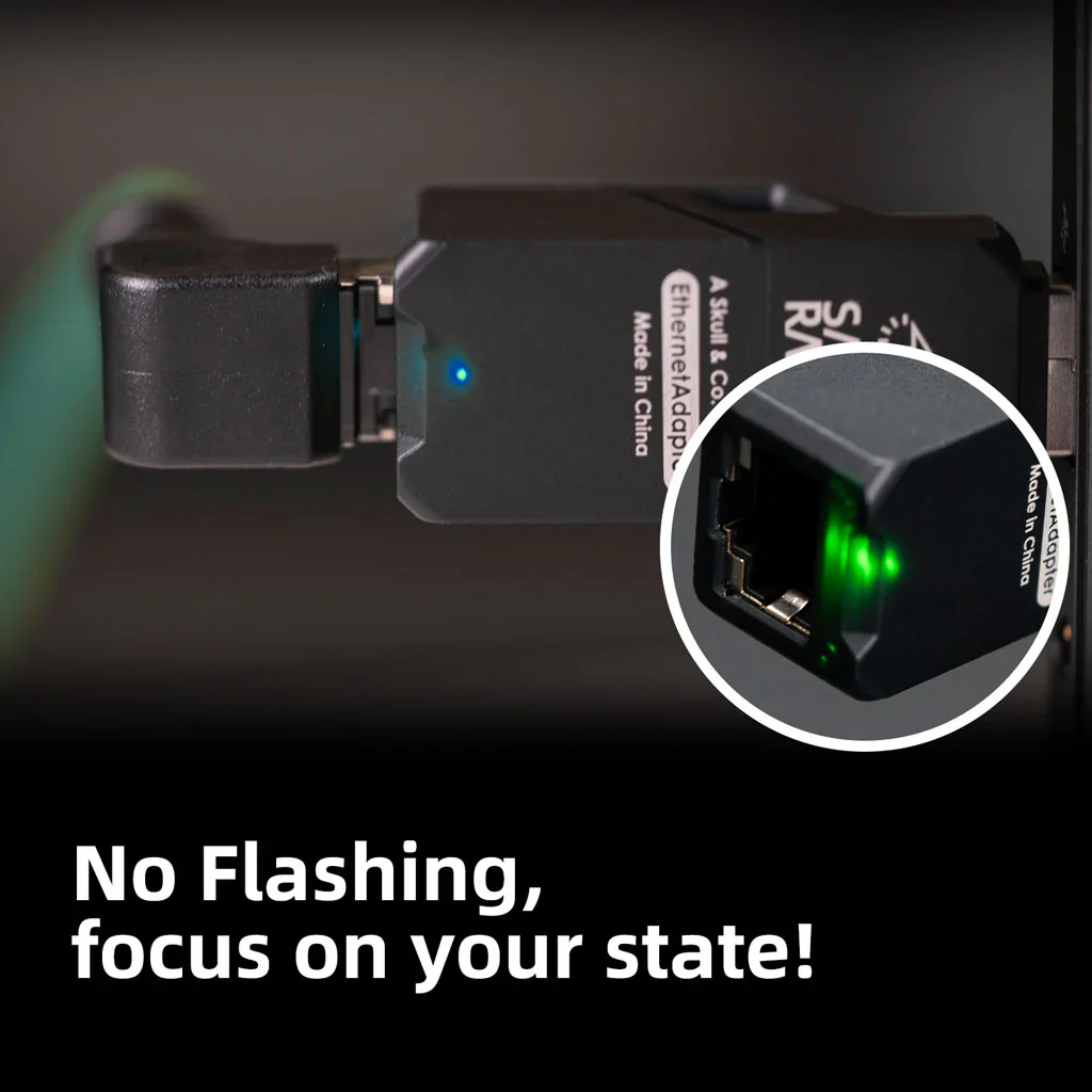 Savage Raven by Skull & Co. USB 3.0 to RJ45 Driver-Free Gigabit Ethernet Adapter for Laptop/SteamDock/Jumpgate - Image 7
